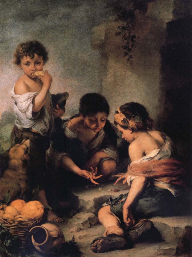 Young Boys Playing Dice